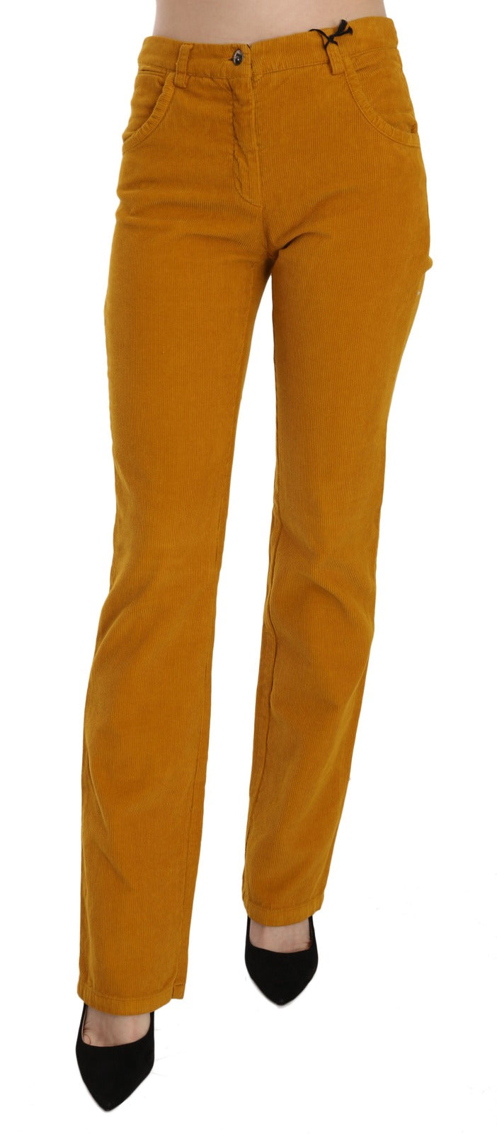 Costume National Orange High Waist Straight Trouser Pants | Regal Royce