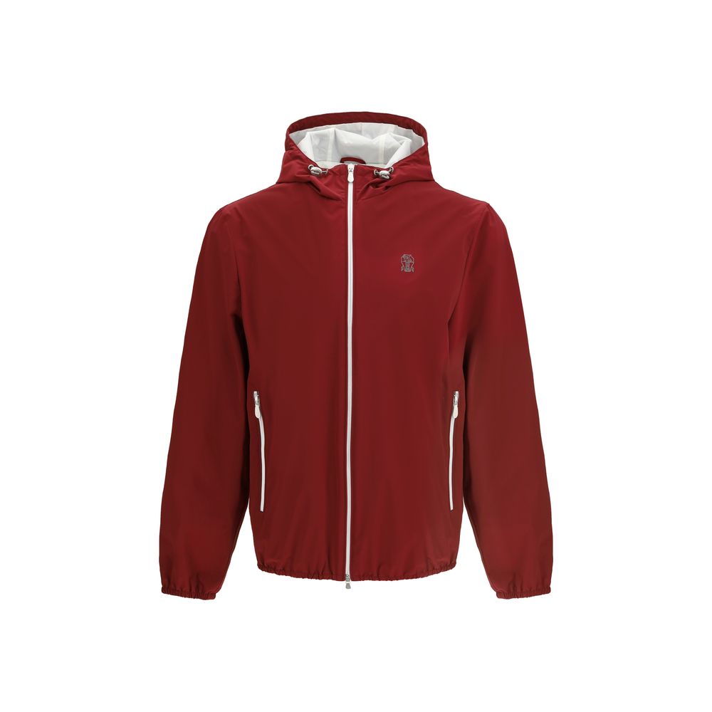 Brunello Cucinelli Bordeaux Polyamide Shell Jacket | Regal Royce