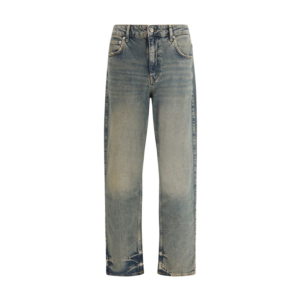 Represent Blue Cotton Straight-Leg Jeans | Regal Royce
