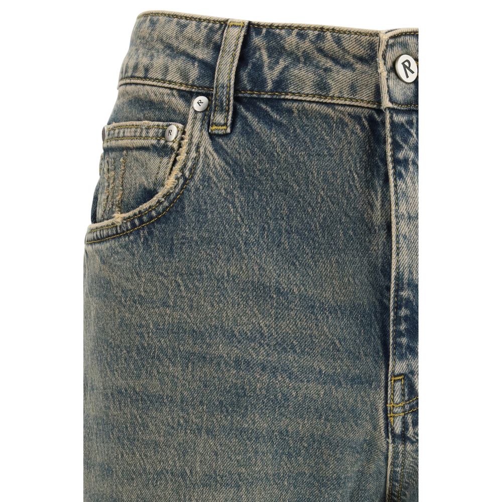 Represent Blue Cotton Straight-Leg Jeans | Regal Royce