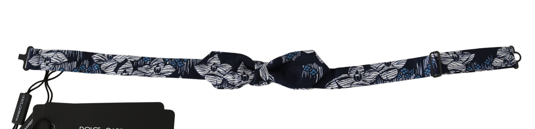 Dolce & Gabbana Navy Blue Floral Slim Adjustable Neck Papillon Men  Bow Tie | Regal Royce