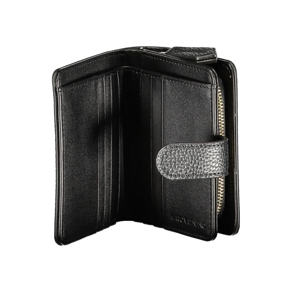 Mario Valentino Black Polyurethane Women Wallet | Regal Royce