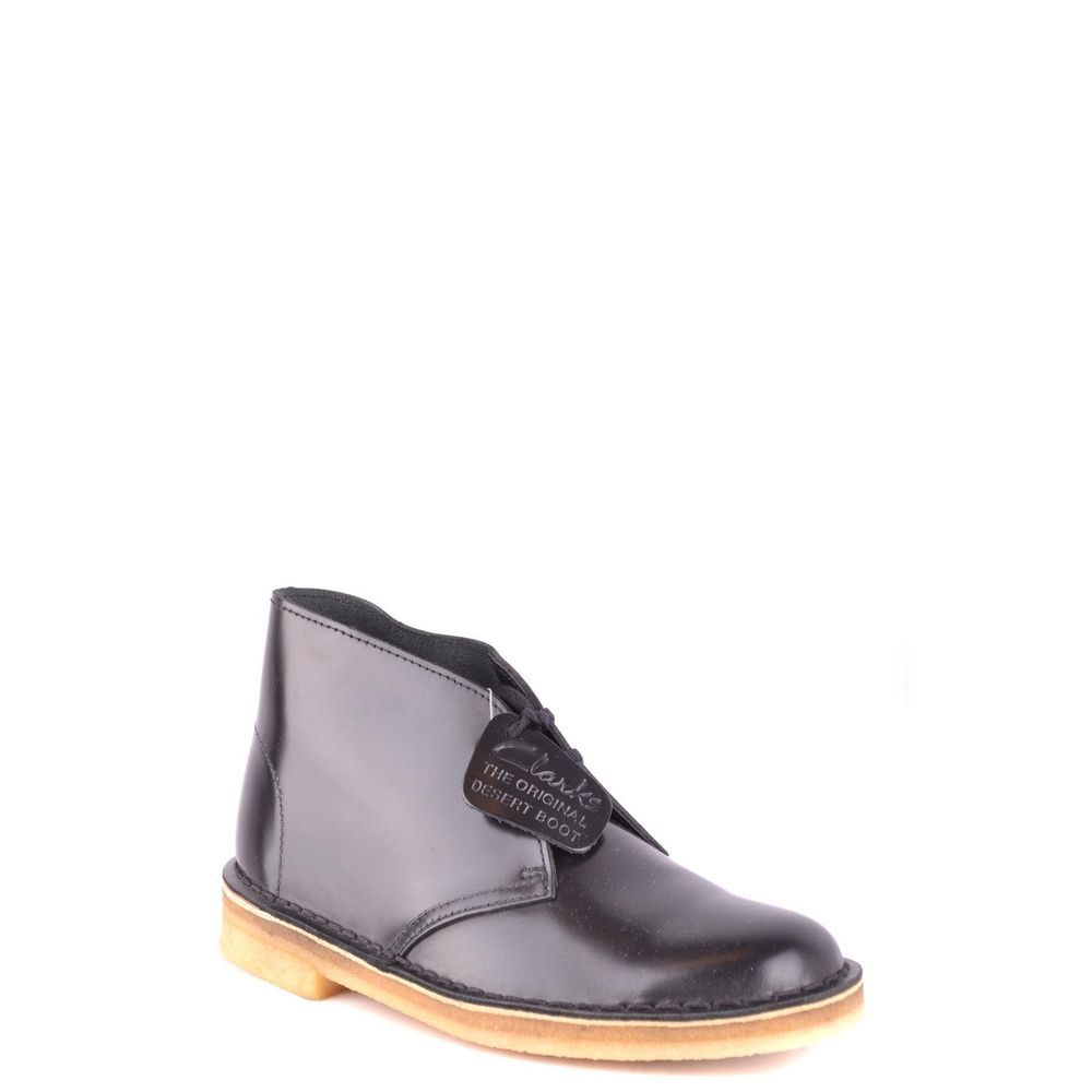 Clarks Black Leather Lace-Up Boots | Regal Royce