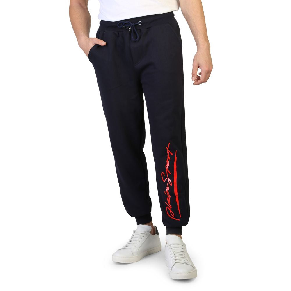 Plein Sport Blue Cotton Joggers (Workout Pants) | Regal Royce