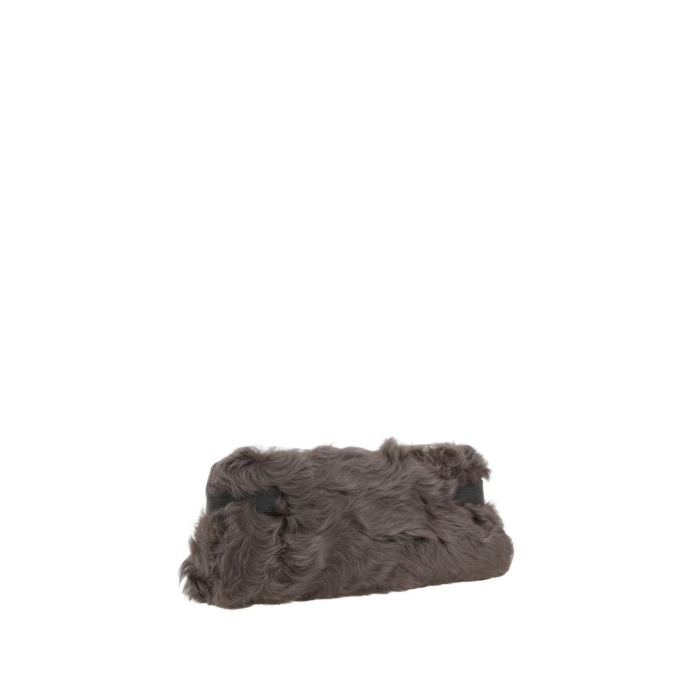 Brunello Cucinelli Brown Fur Clutch Bag | Regal Royce