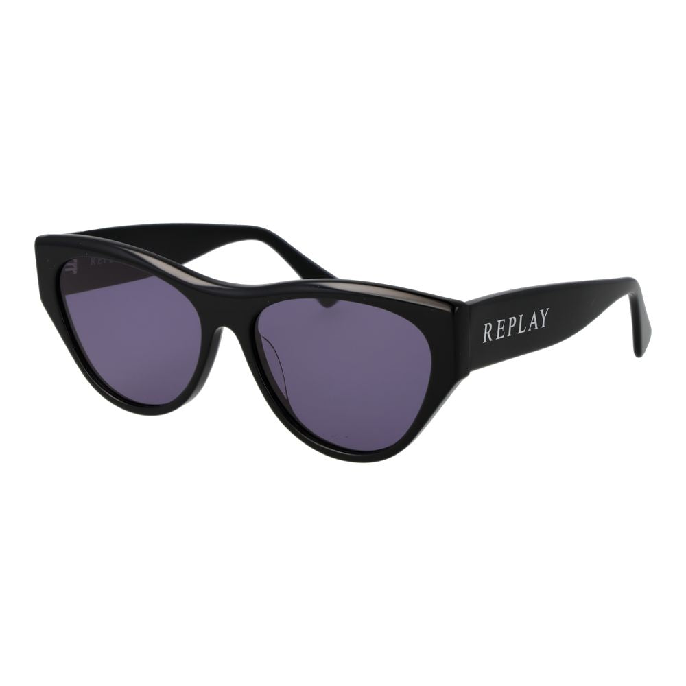 Replay Black Plastic Sunglasses | Regal Royce