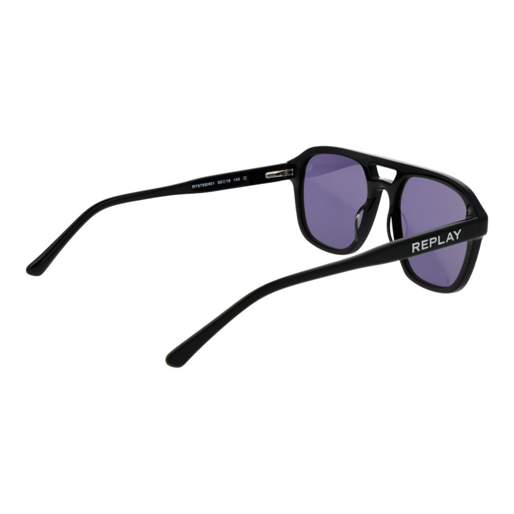 Replay Black Plastic Sunglasses | Regal Royce