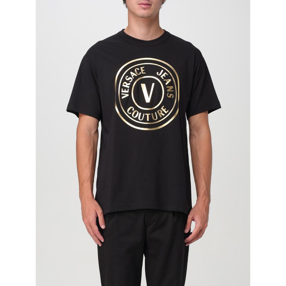 Versace Jeans Black Cotton T-Shirt | Regal Royce