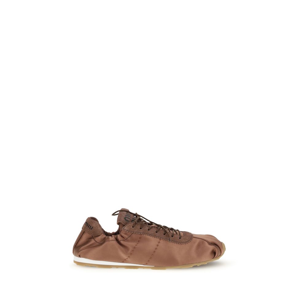Miu Miu Brown Viscose Sneakers | Regal Royce