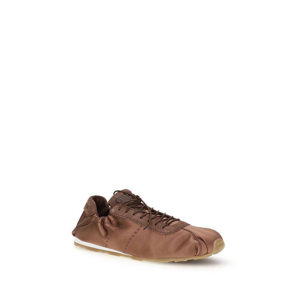 Miu Miu Brown Viscose Sneakers | Regal Royce