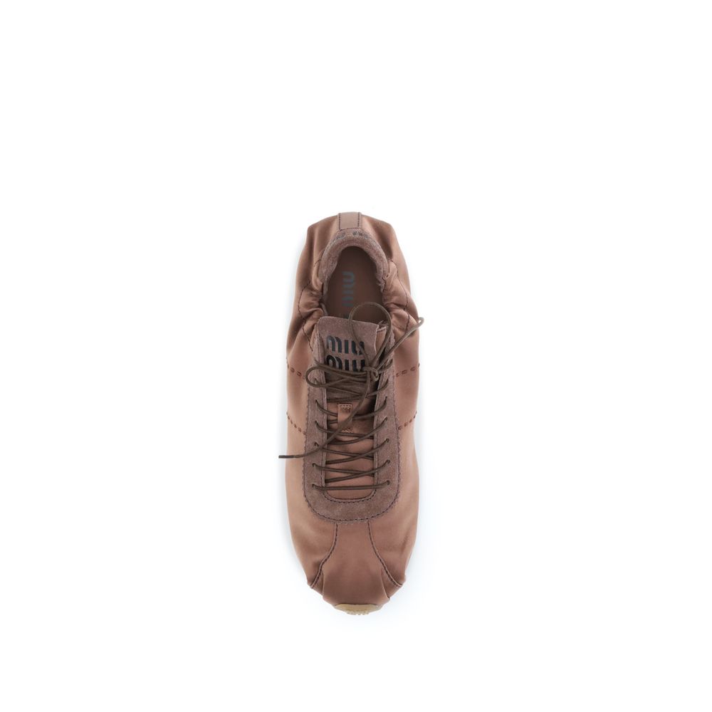 Miu Miu Brown Viscose Sneakers | Regal Royce