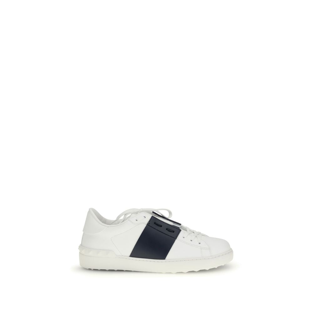 Valentino Garavani Black Calf Leather Bos Taurus Low Top Sneakers | Regal Royce