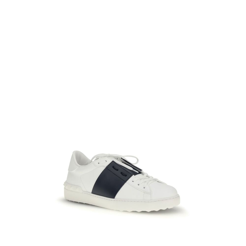 Valentino Garavani Black Calf Leather Bos Taurus Low Top Sneakers | Regal Royce