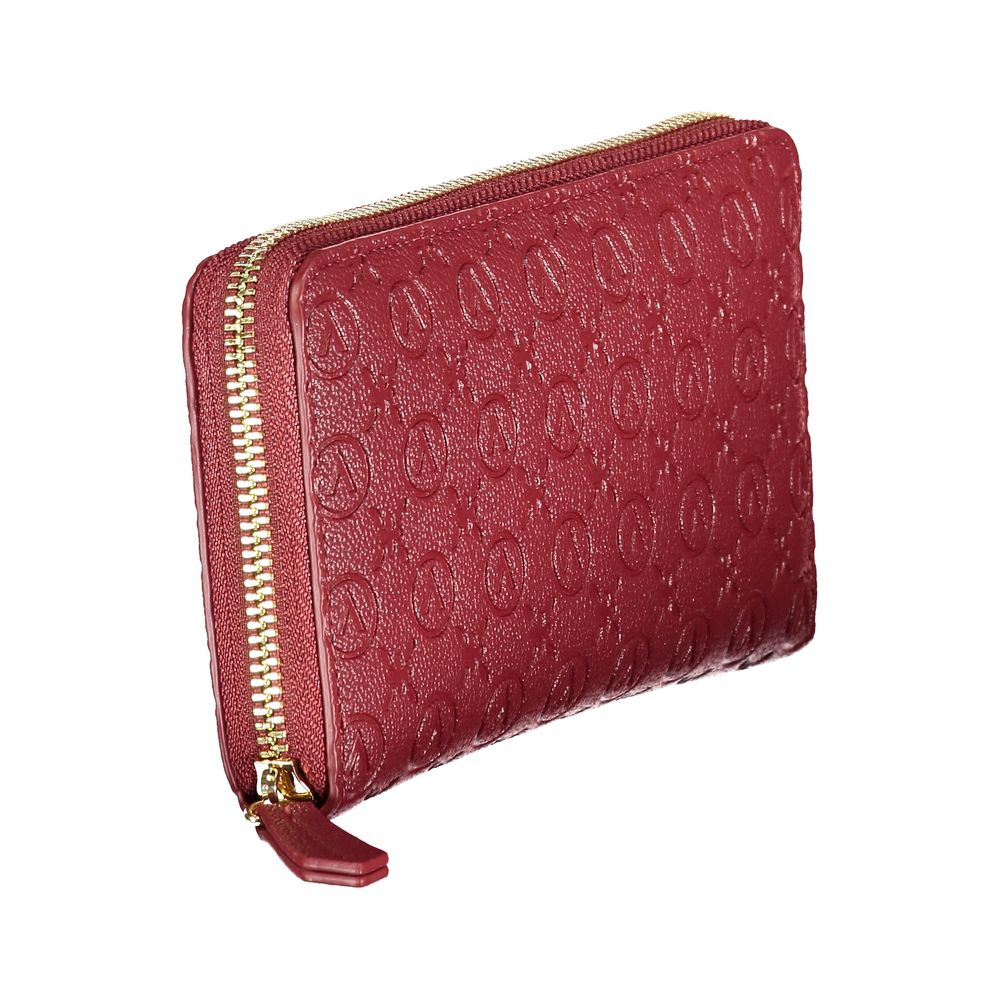 Mario Valentino Rosso Polyurethane Women Wallet | Regal Royce