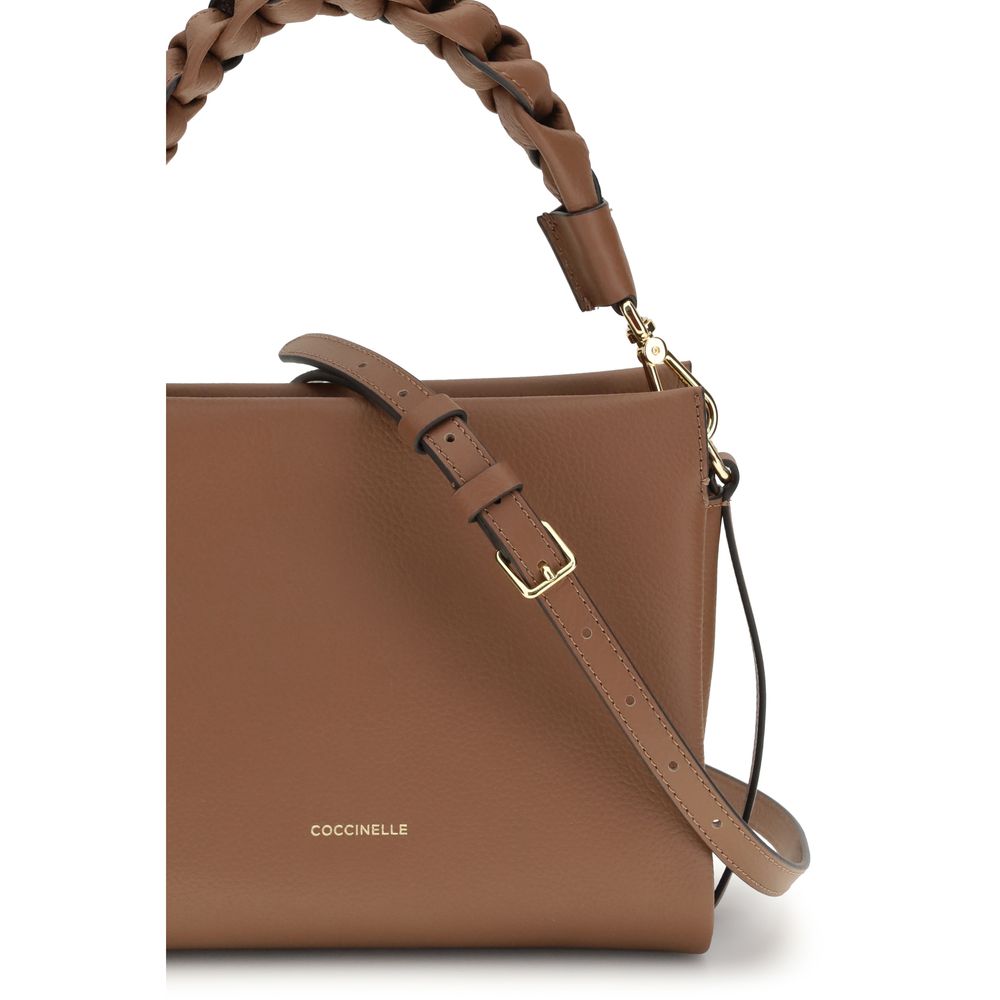 Coccinelle Beige Calf Leather Bos Taurus Handbag | Regal Royce