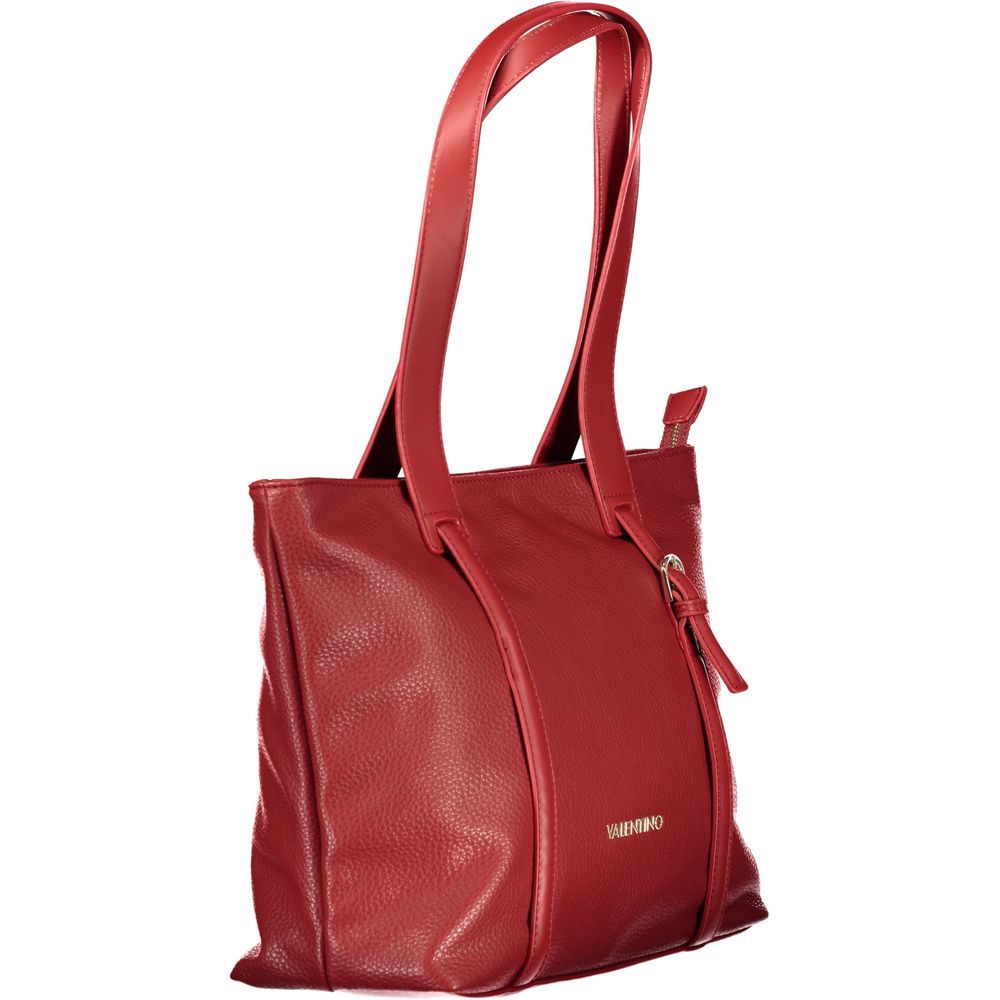 Mario Valentino Rosso Polyurethane Woman Shoulder Bag | Regal Royce