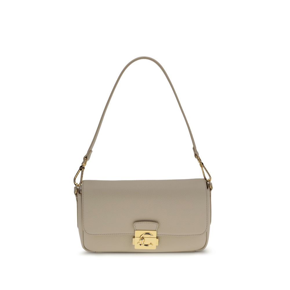Coccinelle Beige Calf Leather Bos Taurus Shoulder Bag | Regal Royce
