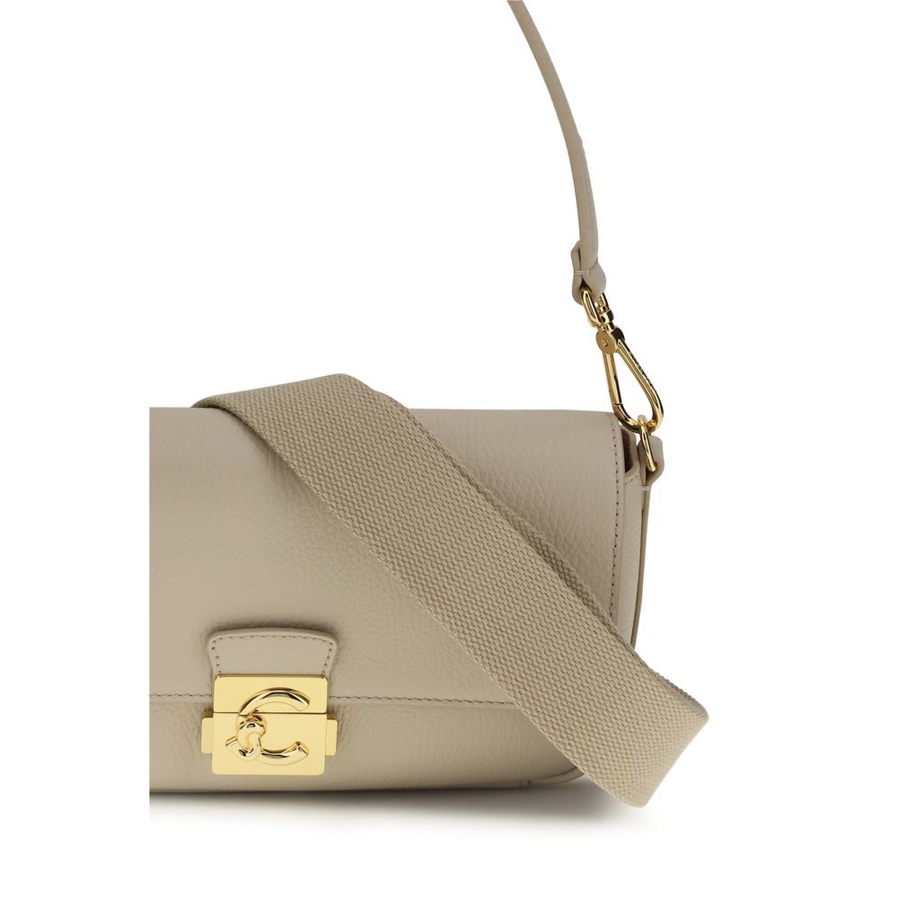 Coccinelle Beige Calf Leather Bos Taurus Shoulder Bag | Regal Royce