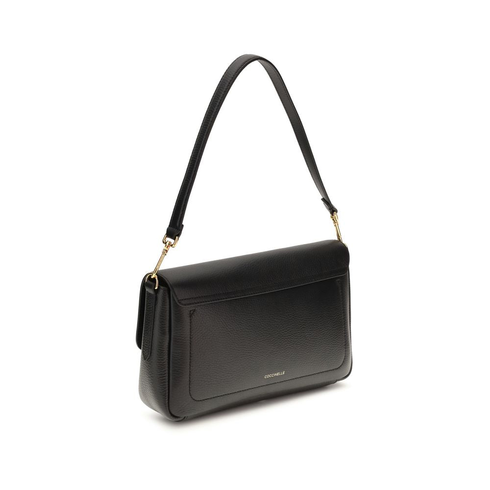 Coccinelle Black Calf Leather Bos Taurus Shoulder Bag | Regal Royce