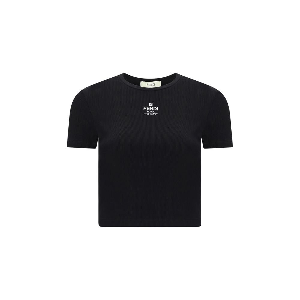 Fendi Black Cotton T-Shirt | Regal Royce