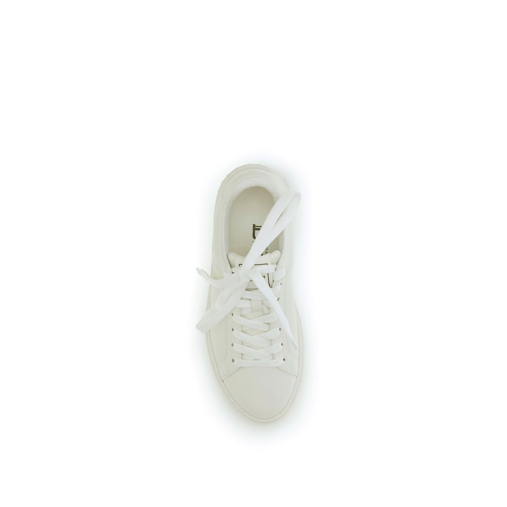 Balmain White Calf Leather Bos Taurus Low Top Sneakers | Regal Royce