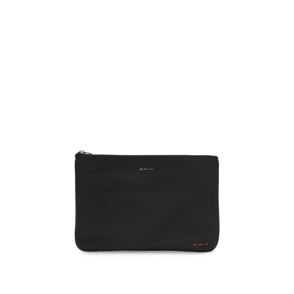 Kiton Black Nylon Clutch Bag | Regal Royce