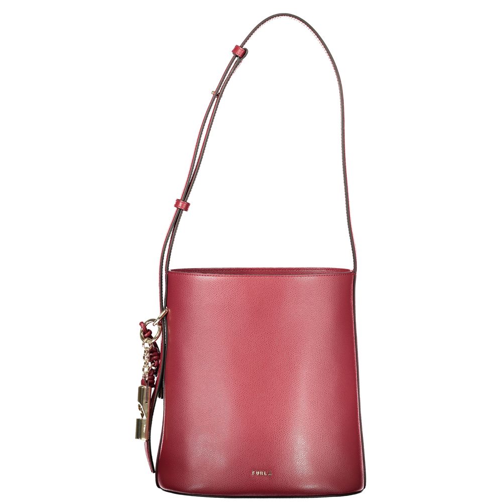 Furla Rosso Leather Woman Bucket Bag | Regal Royce