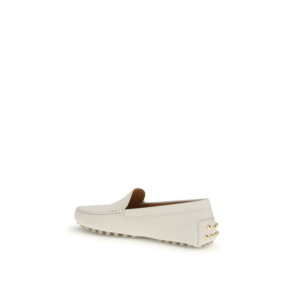 Tod's Cream Calf Leather Bos Taurus Slip-On Loafers | Regal Royce