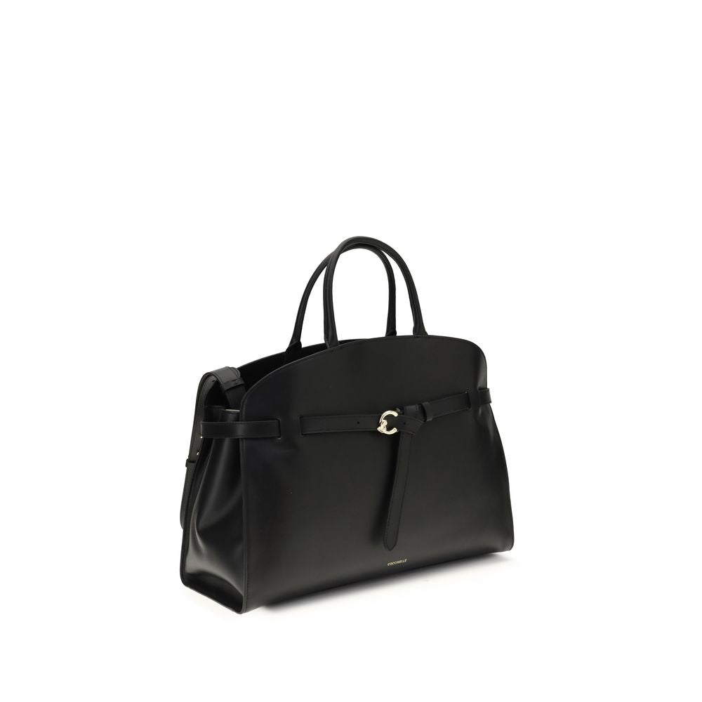 Coccinelle Black Calf Leather Bos Taurus Handbag | Regal Royce