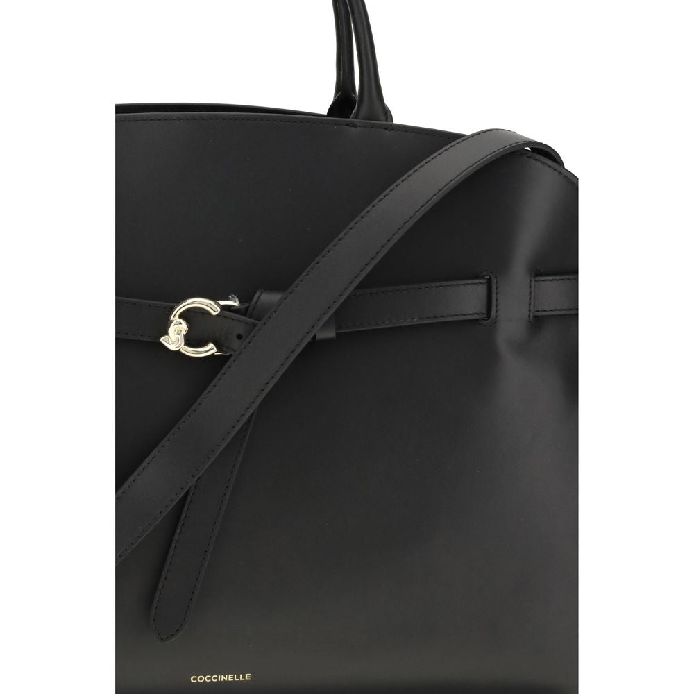 Coccinelle Black Calf Leather Bos Taurus Handbag | Regal Royce