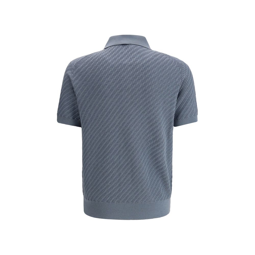Brioni Light Blue Cotton Polo Shirt | Regal Royce