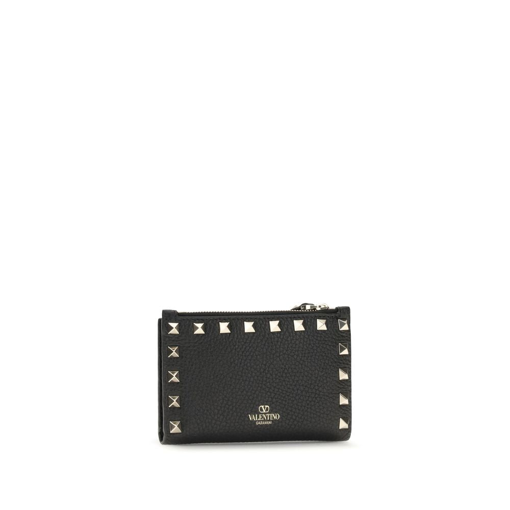 Valentino Garavani Black Calf Leather Bos Taurus Wallet | Regal Royce