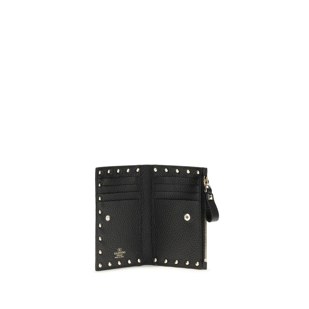 Valentino Garavani Black Calf Leather Bos Taurus Wallet | Regal Royce