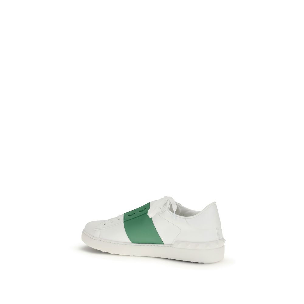 Valentino Garavani White Calf Leather Bos Taurus Low Top Sneakers | Regal Royce