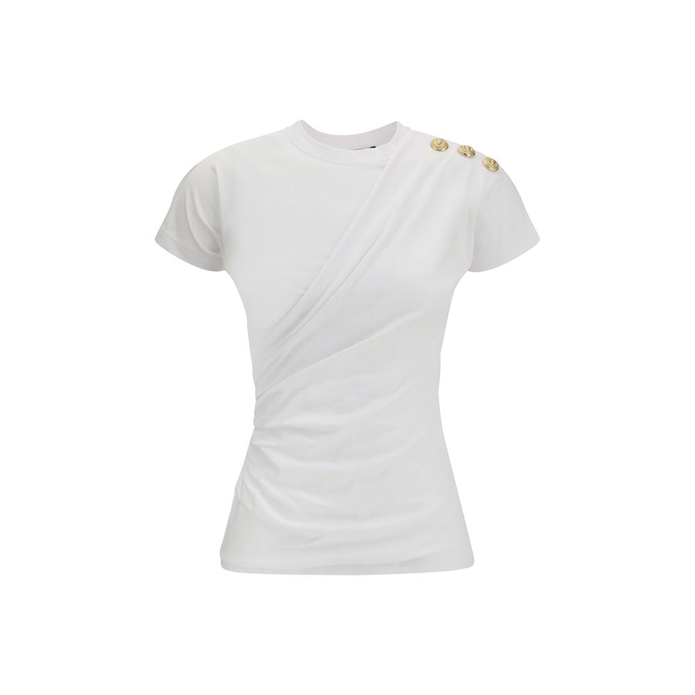 Balmain White Cotton T-Shirt | Regal Royce