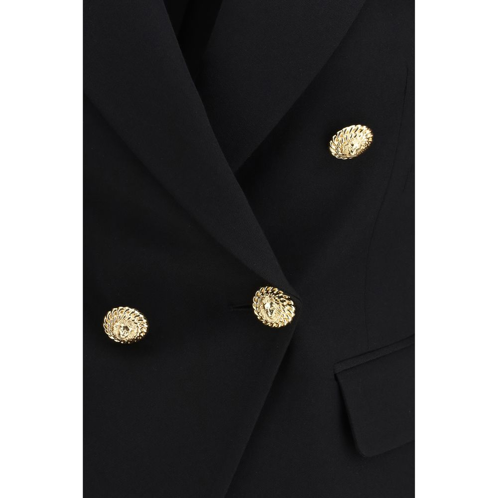 Balmain Black Wool Jackets And Coat | Regal Royce
