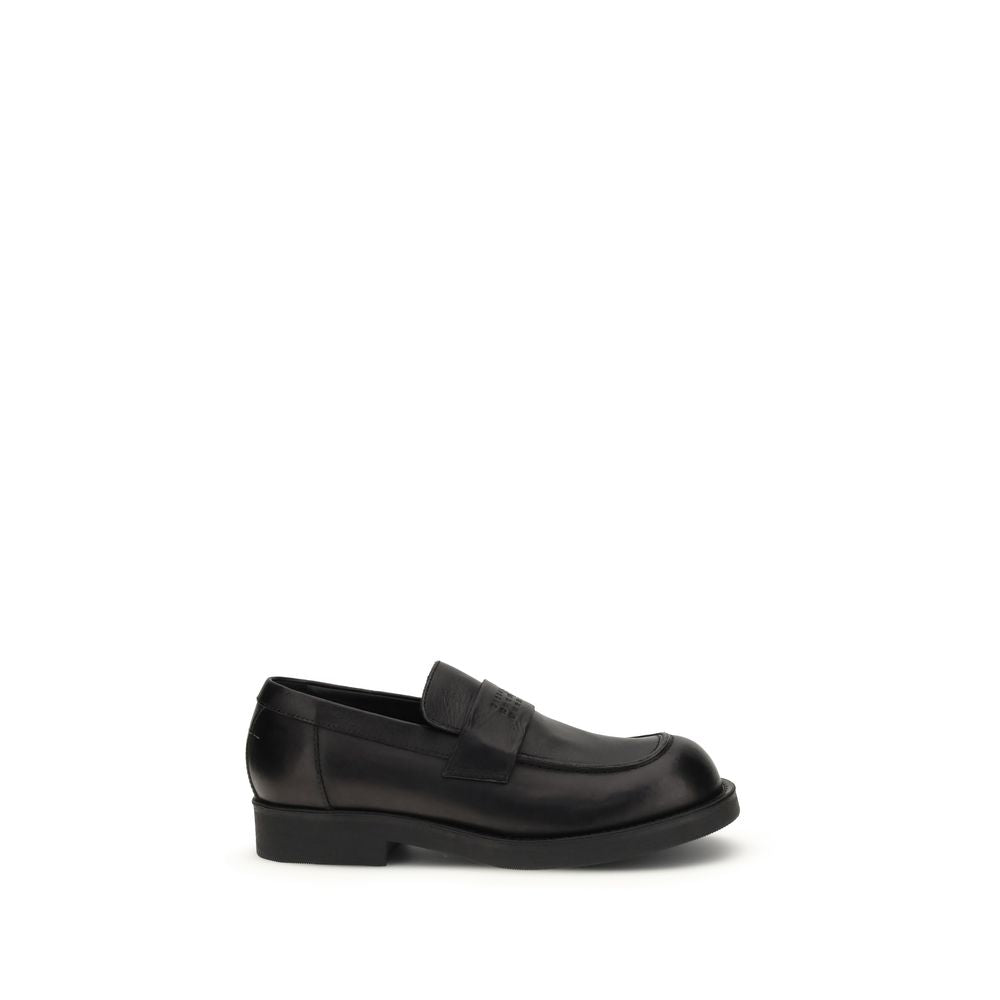 MM6 Black Calf Leather Bos Taurus Slip-On Loafers | Regal Royce
