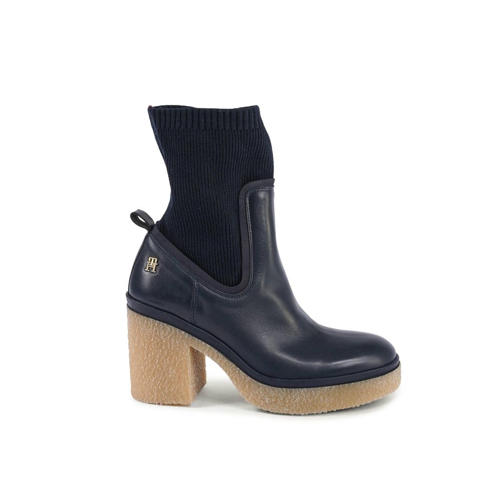 Tommy Hilfiger Blue Leather Ankle Boots | Regal Royce