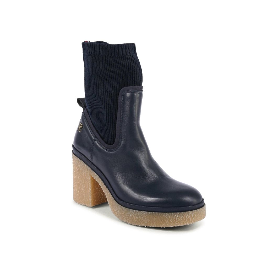Tommy Hilfiger Blue Leather Ankle Boots | Regal Royce