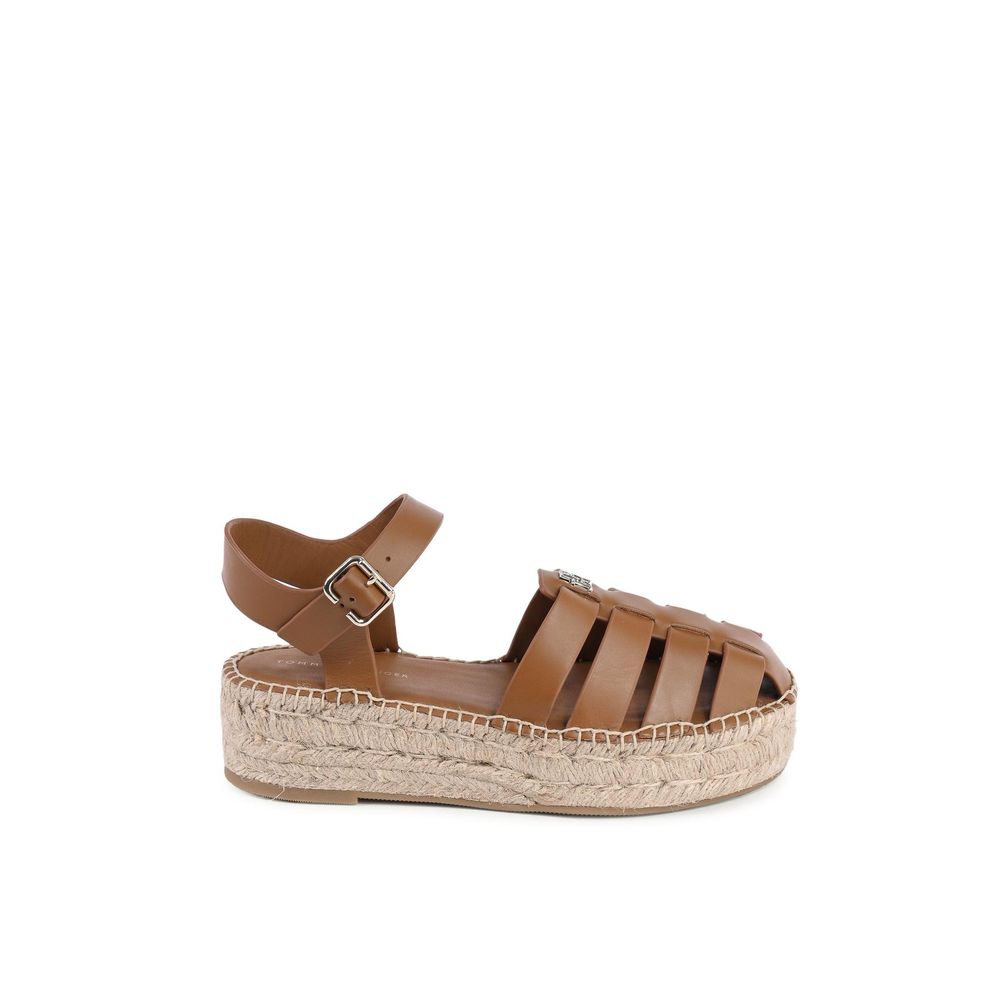 Tommy Hilfiger Brown Leather Platform Sandals | Regal Royce
