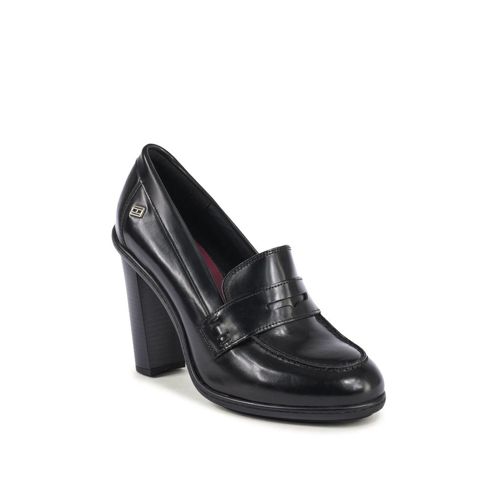 Tommy Hilfiger Black Leather High Heel Pumps | Regal Royce