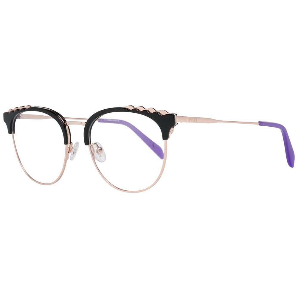 Emilio Pucci Black Metal Glasses (Frames) | Regal Royce