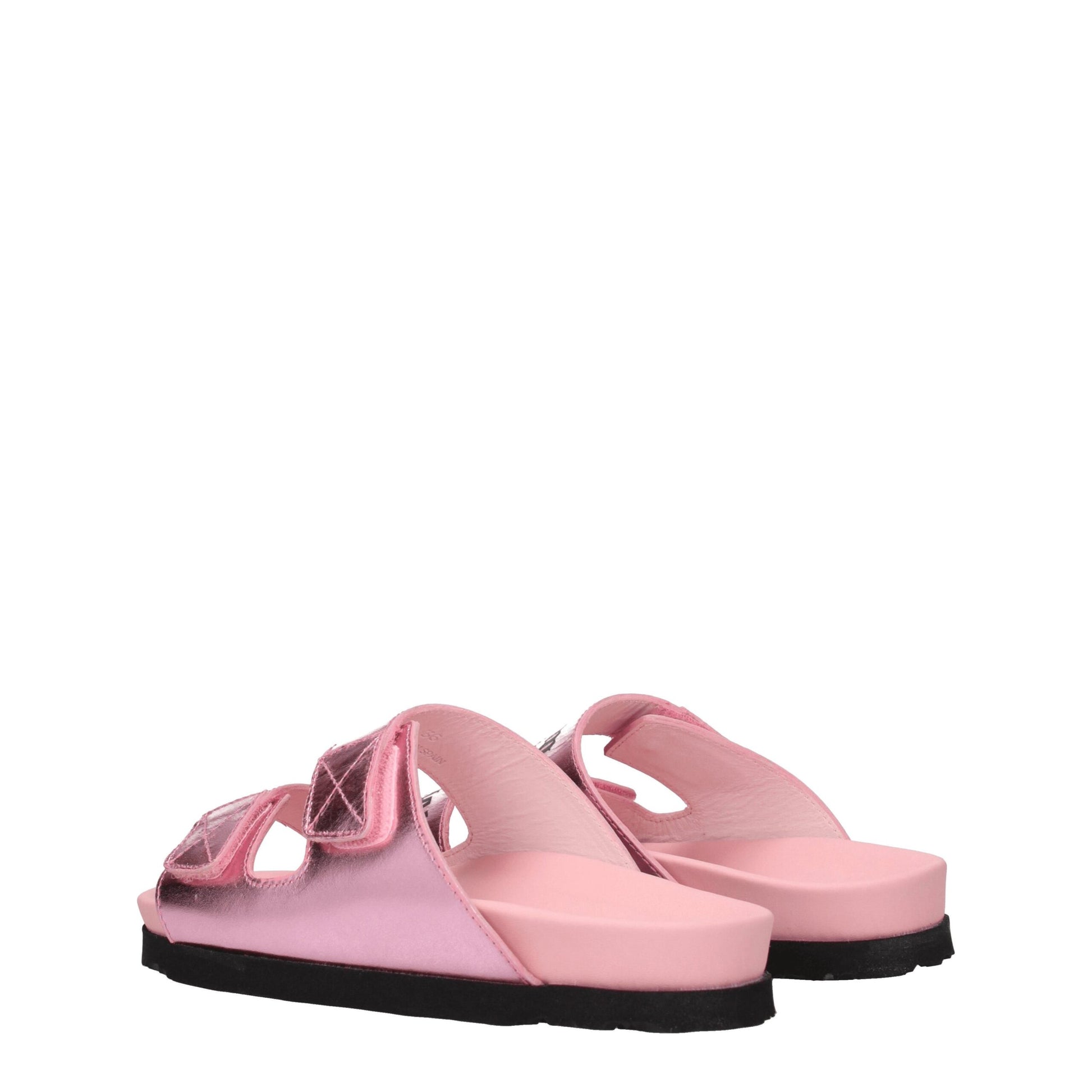 Palm Angels Pink Leather Slippers | Regal Royce