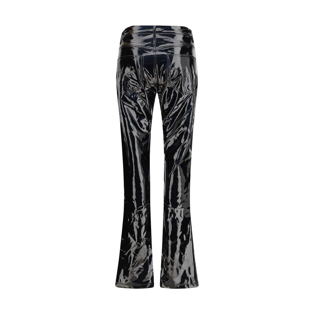 Fiorucci Black Polyethylene Casual Pants | Regal Royce