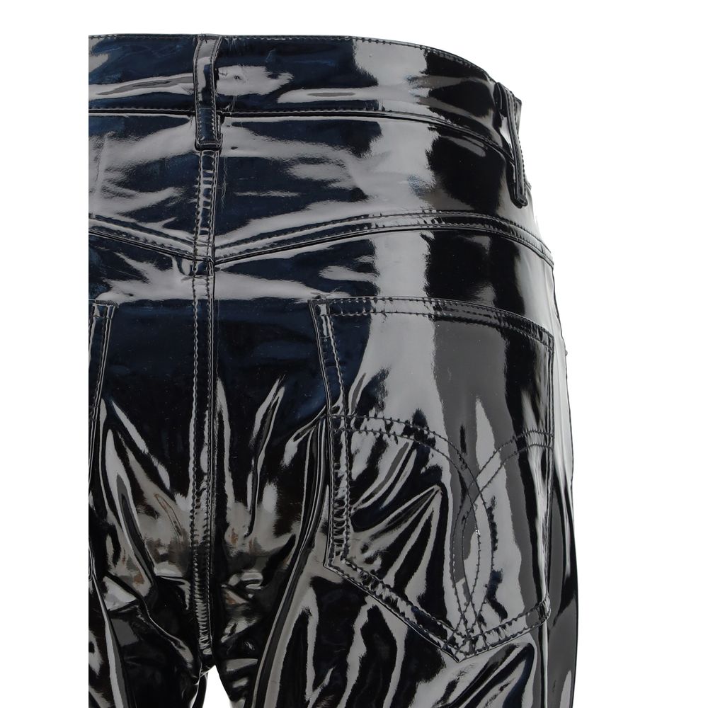 Fiorucci Black Polyethylene Casual Pants | Regal Royce