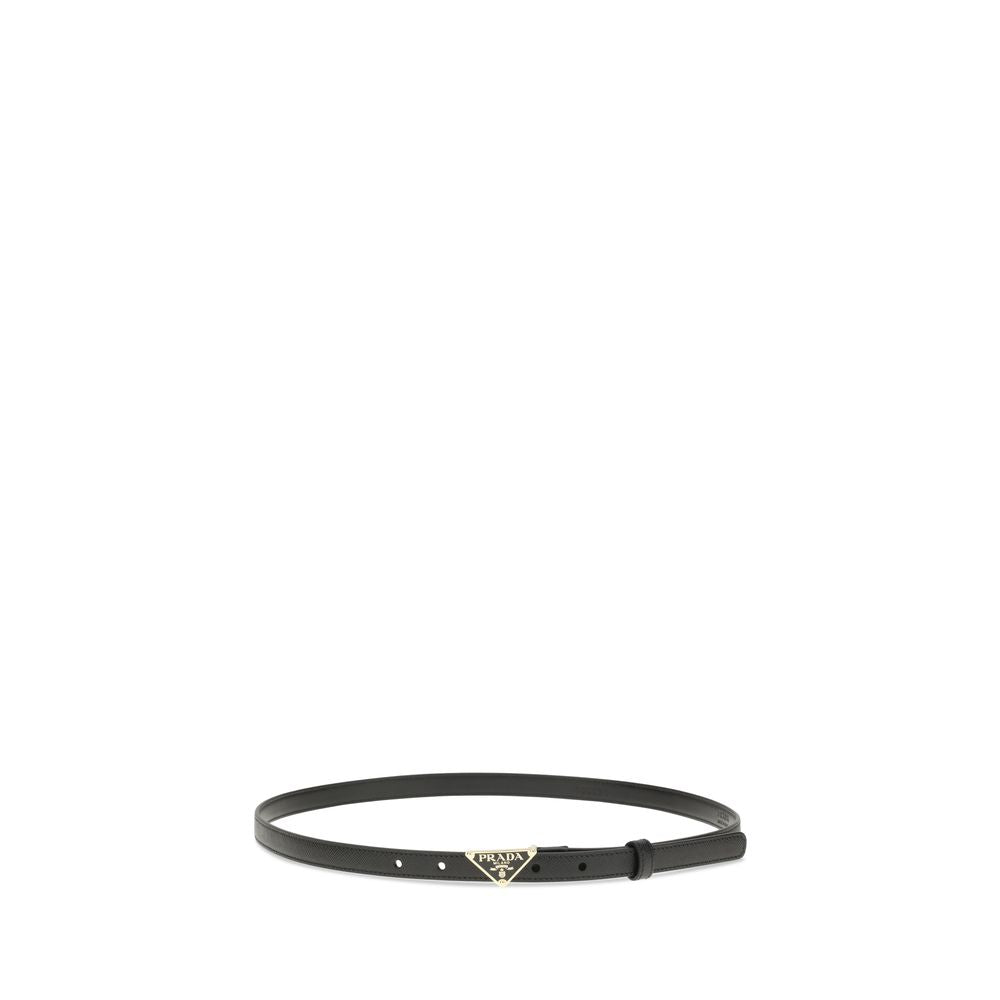 Prada Black Calf Leather Bos Taurus Regular Belt | Regal Royce