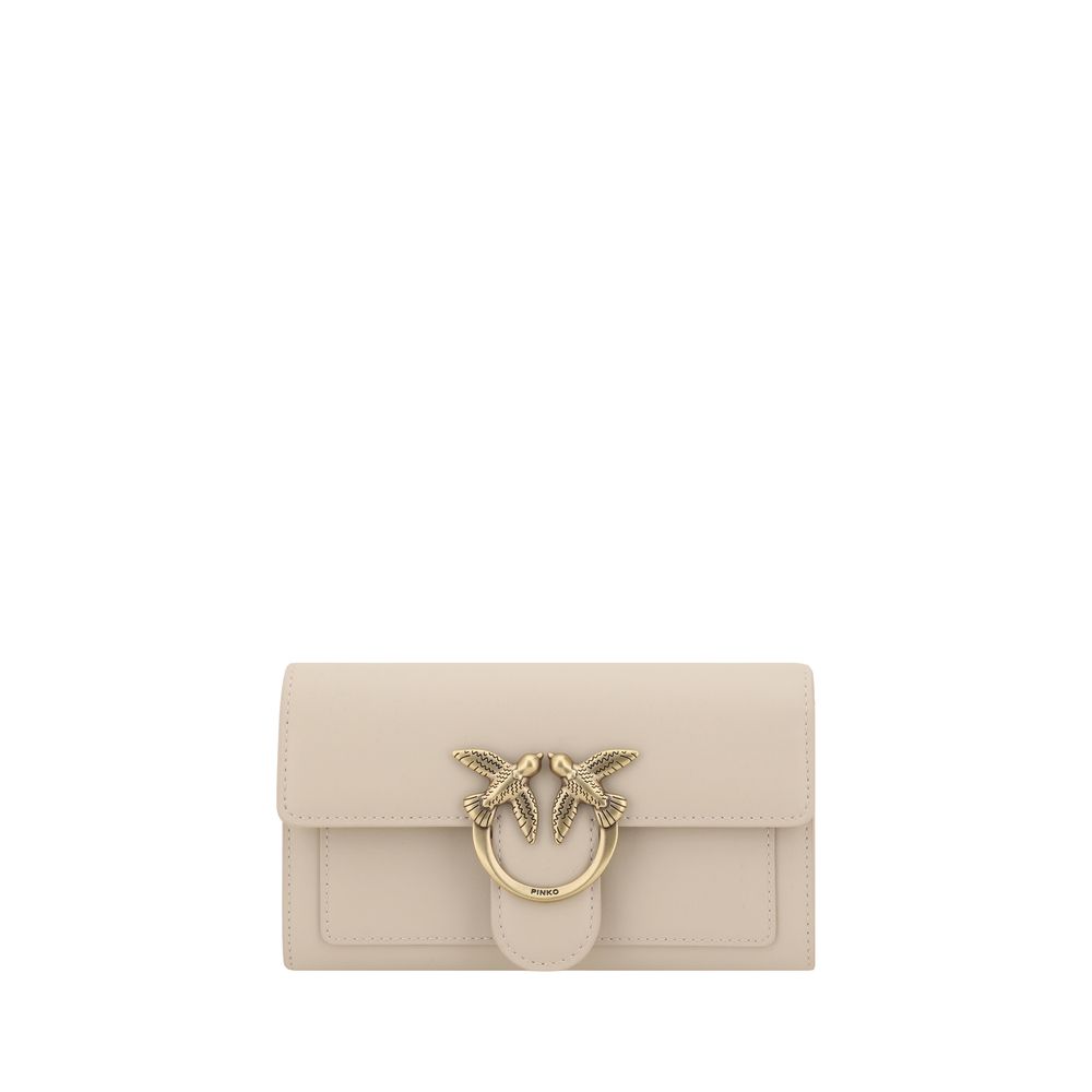 PINKO Beige Calf Leather Bos Taurus Shoulder Bag | Regal Royce