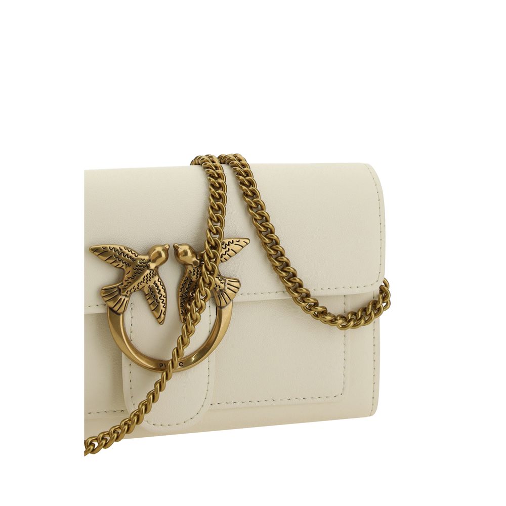 PINKO White Calf Leather Bos Taurus Shoulder Bag | Regal Royce