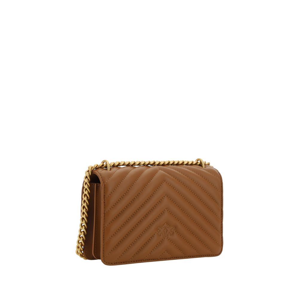 PINKO Brown Calf Leather Bos Taurus Shoulder Bag | Regal Royce