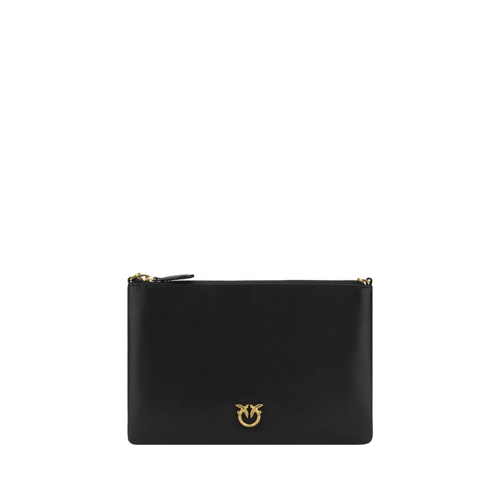 PINKO Black Calf Leather Bos Taurus Shoulder Bag | Regal Royce